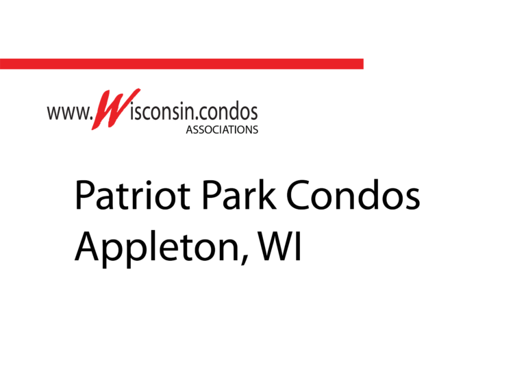 Patriot Park Condos on Lilas Drive in Appleton