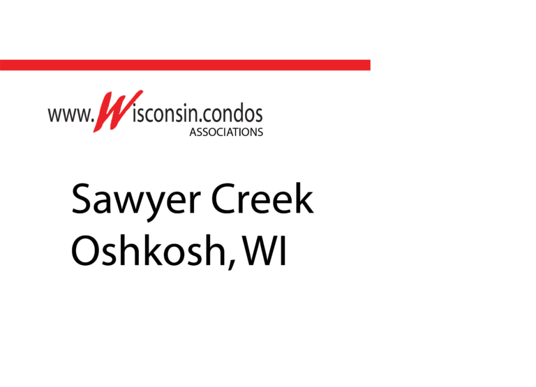 Sawyer Creek Condos on Lake Pointe Drive for sale Oshkosh Wi