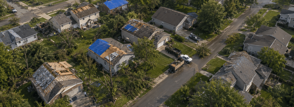 menasha wisconsin tornado drone view